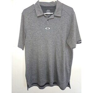 Oakley Golf Polo Shirt Fog Grey Color Size L Regular Fit